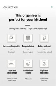 Multi-functional Kitchen Storage Rack Dish Draining Rack