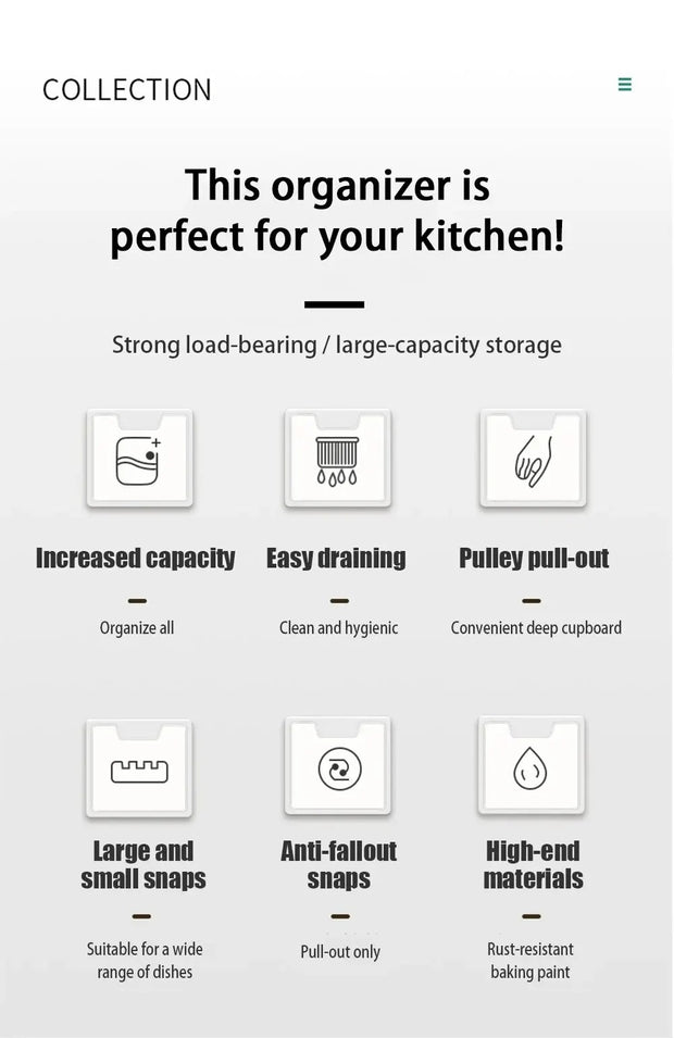 Multi-functional Kitchen Storage Rack Dish Draining Rack